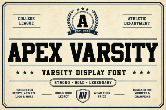 Apex Varsity: The Bold Font Redefining Athletic Typography