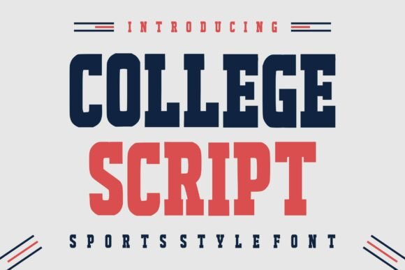 College Script: A Bold, Athletic Font for Dynamic Designs