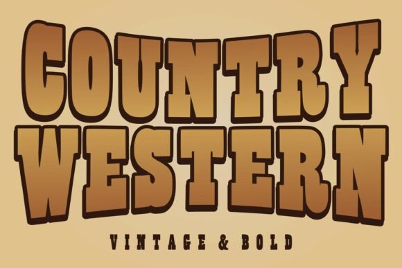 Country Western: A Bold Vintage Font for Timeless Design