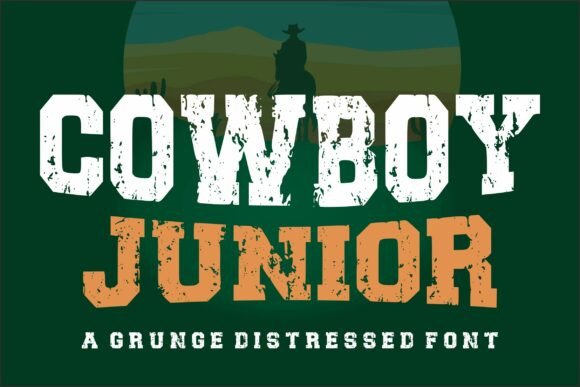Discover the Raw Power of Cowboy Junior: A Bold Grunge Font for Western Vibes