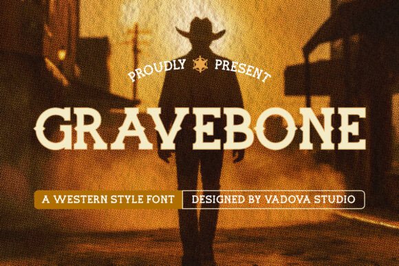 Gravebone: A Bold Western Serif Font for Modern Design