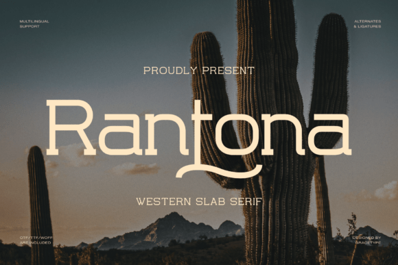Rantona: The Stylish Western Slab Serif Typeface for Modern Branding
