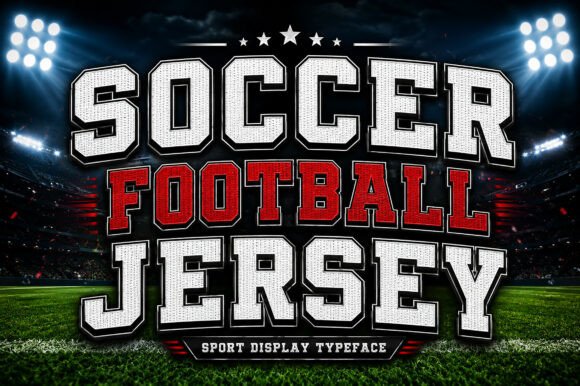 Soccer Football Jersey: A Dynamic Font for Athletic Design