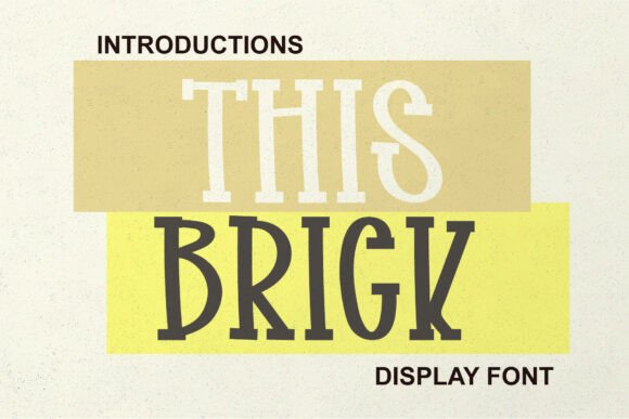 This Brick: A Handwritten Font for Elegant Design